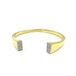 18ct gold and diamond bangle