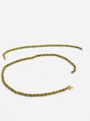 9ct gold rope twist chain and matching bracelet