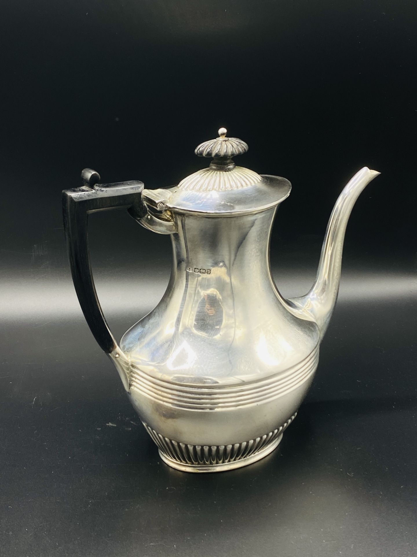 Silver tea and coffee service by Henry Stratford, hallmarked Sheffield 1898/9 - Image 4 of 14