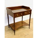 Mahogany washstand with two frieze drawers