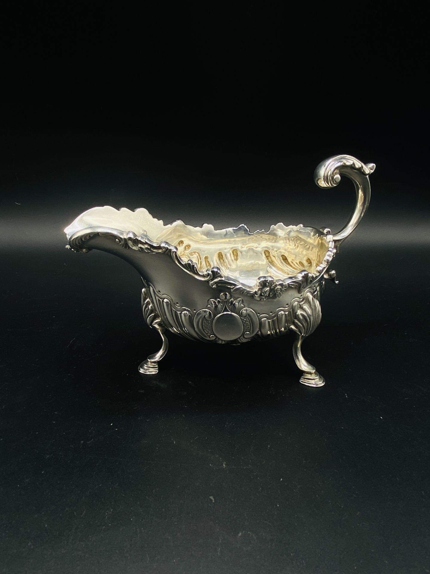 Silver sauce boat, teapot and sugar bowl - Image 2 of 7