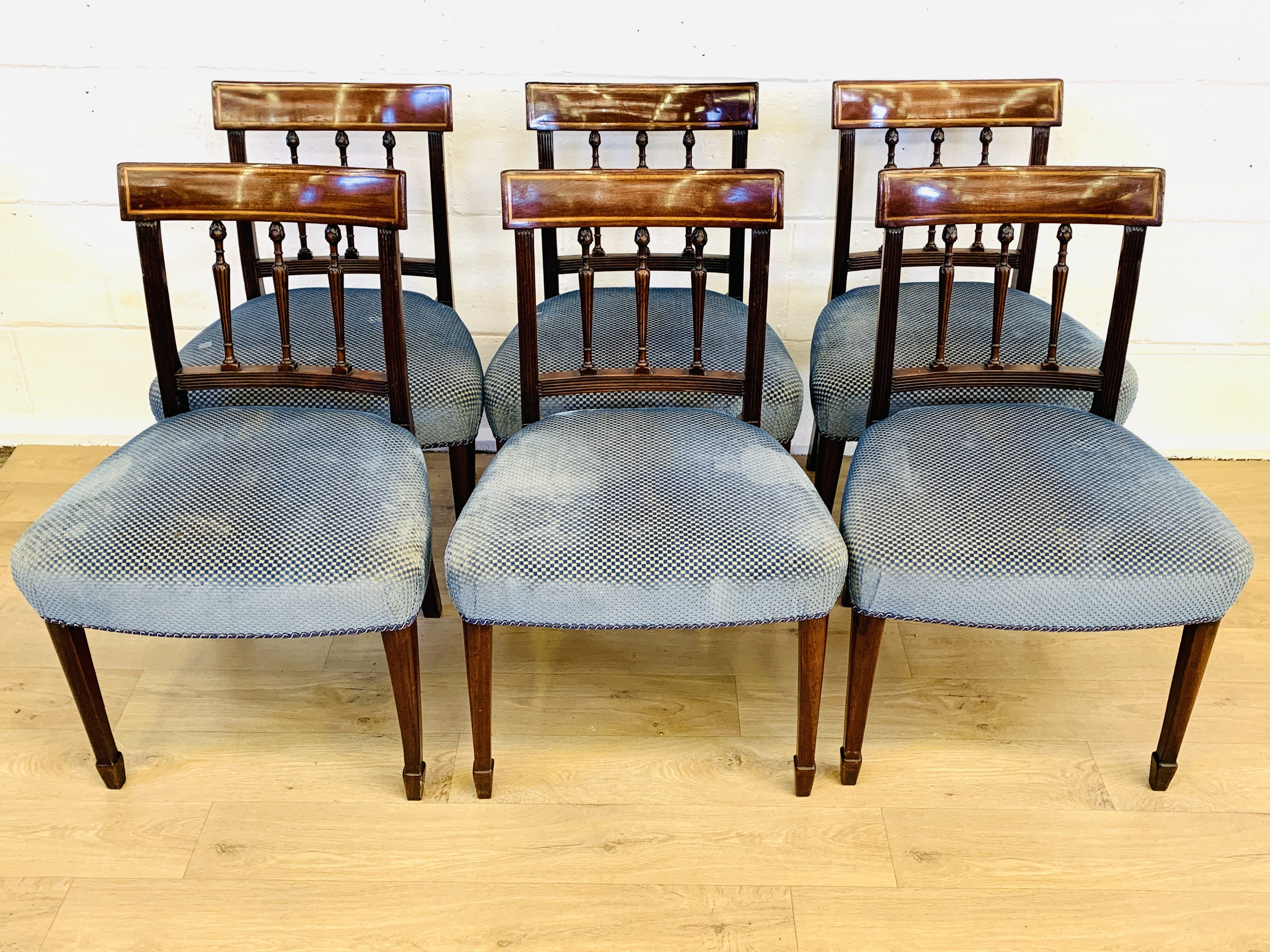 Set of six mahogany dining chairs - Image 4 of 4