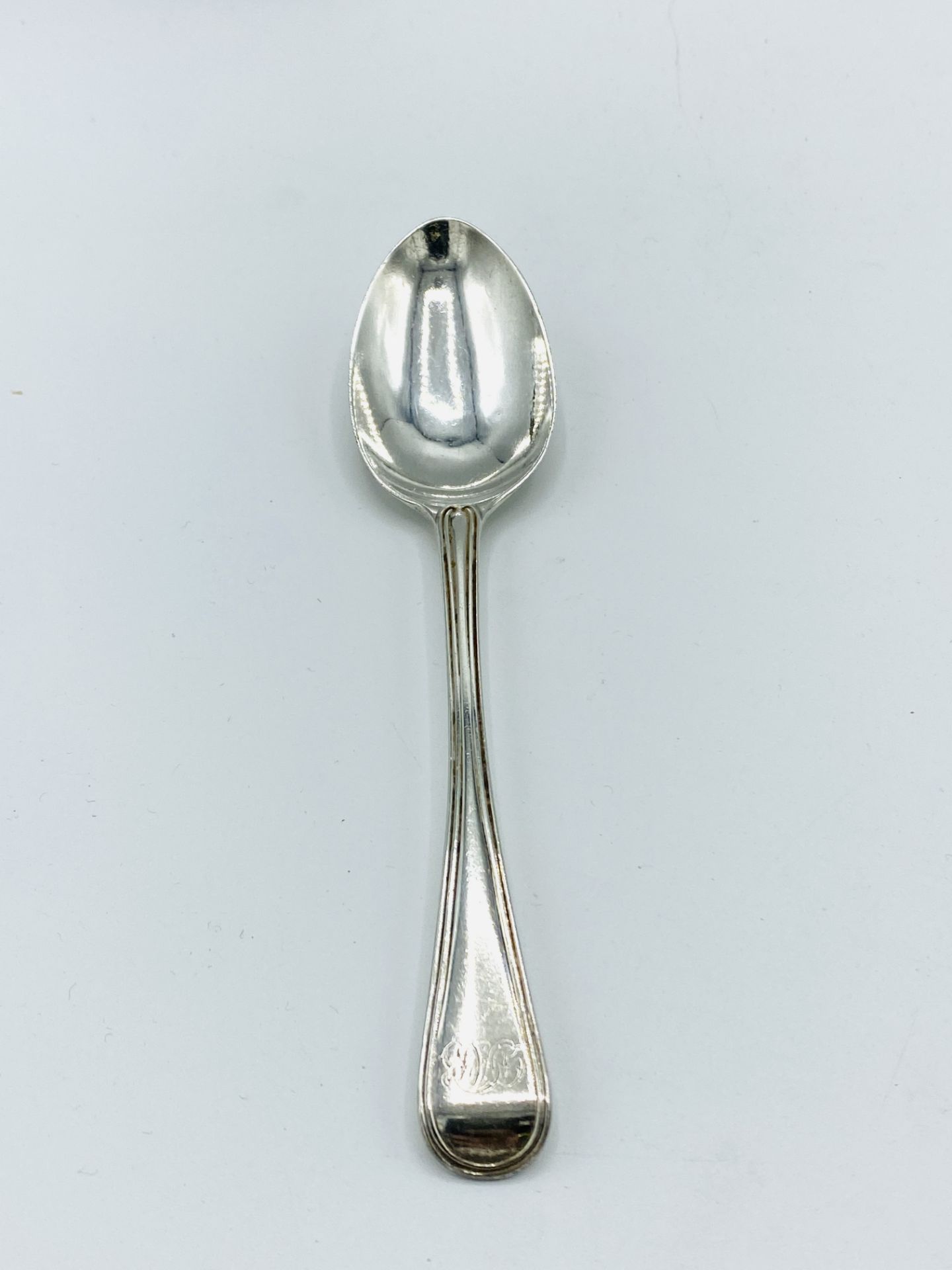 Boxed set of six silver grapefruit spoons, Sheffield 1937, and a boxed silver spoon, London 1907 - Image 4 of 7