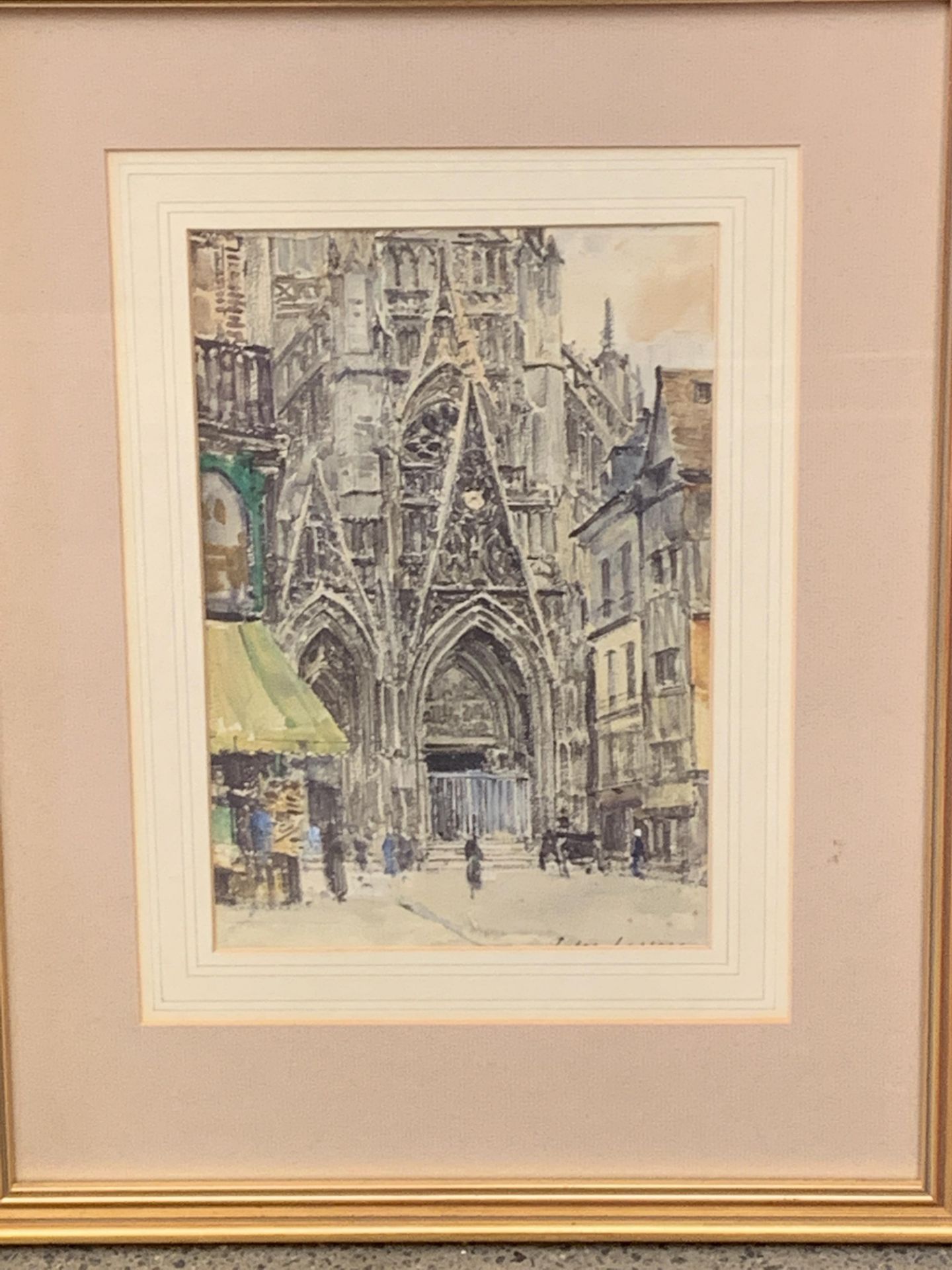 Watercolour of Eglise Maclou in Rouen - Bild 3 aus 3