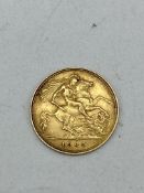 1905 gold half sovereign