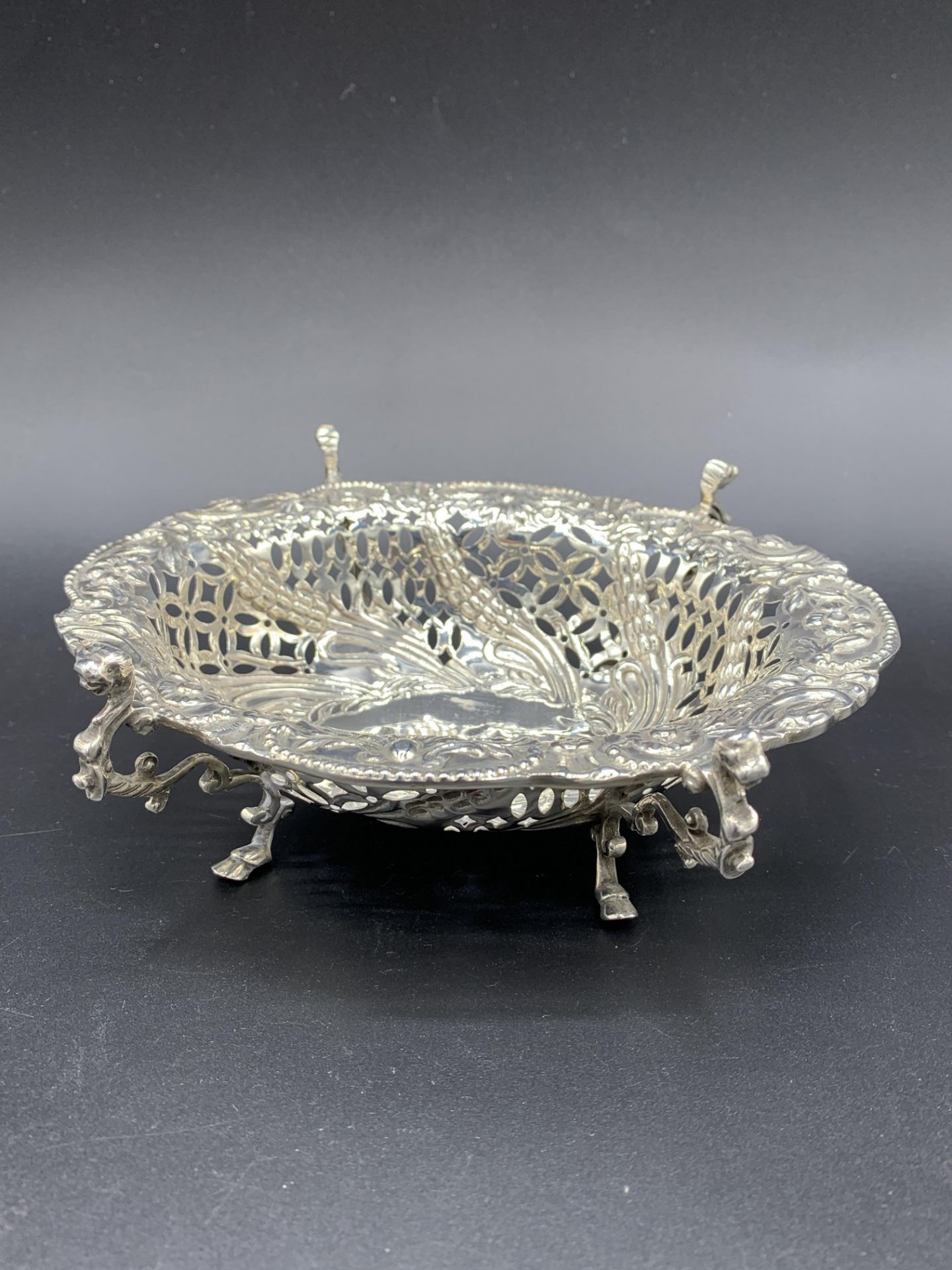 Victorian silver basket, 1892