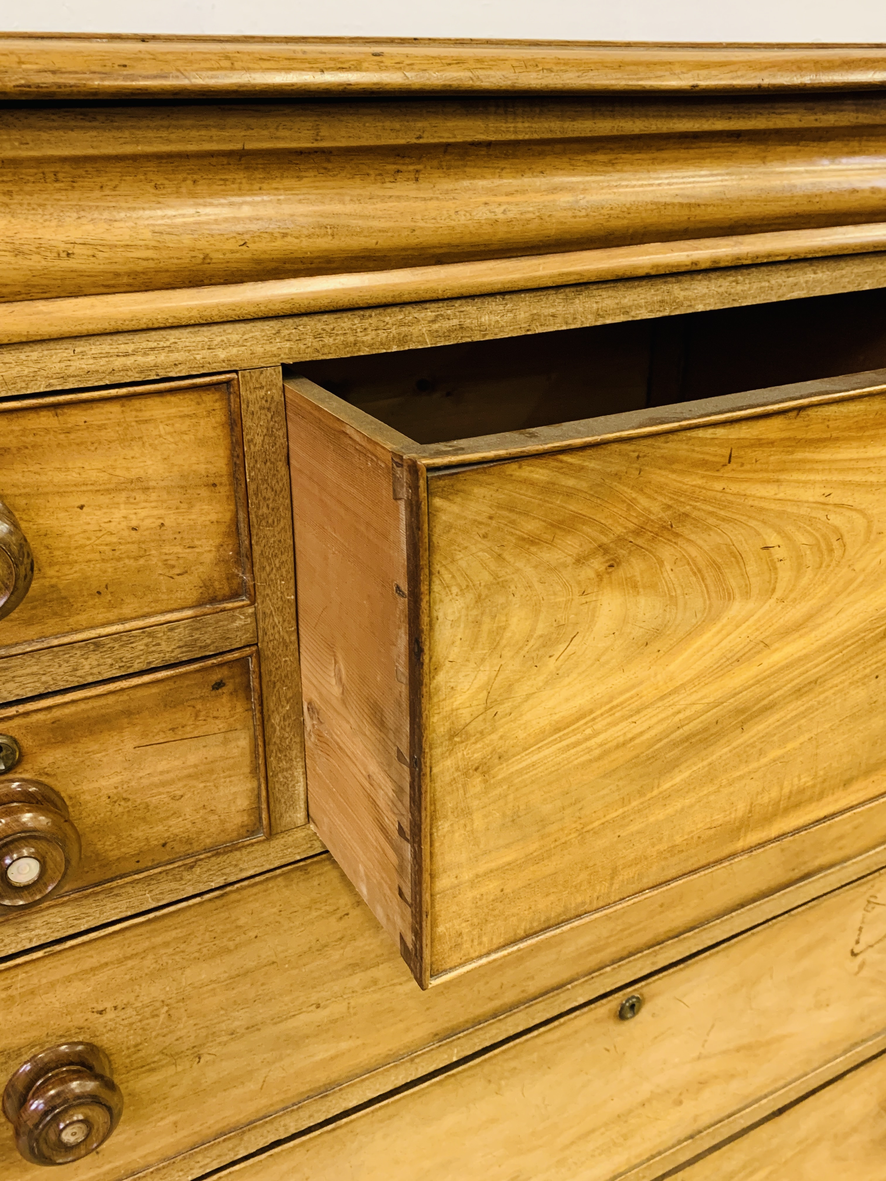 Scottish mahogany chest of four over three drawers - Image 7 of 8