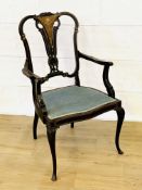 Mahogany show wood armchair