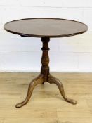 Mahogany tilt top occasional table