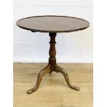 Mahogany tilt top occasional table