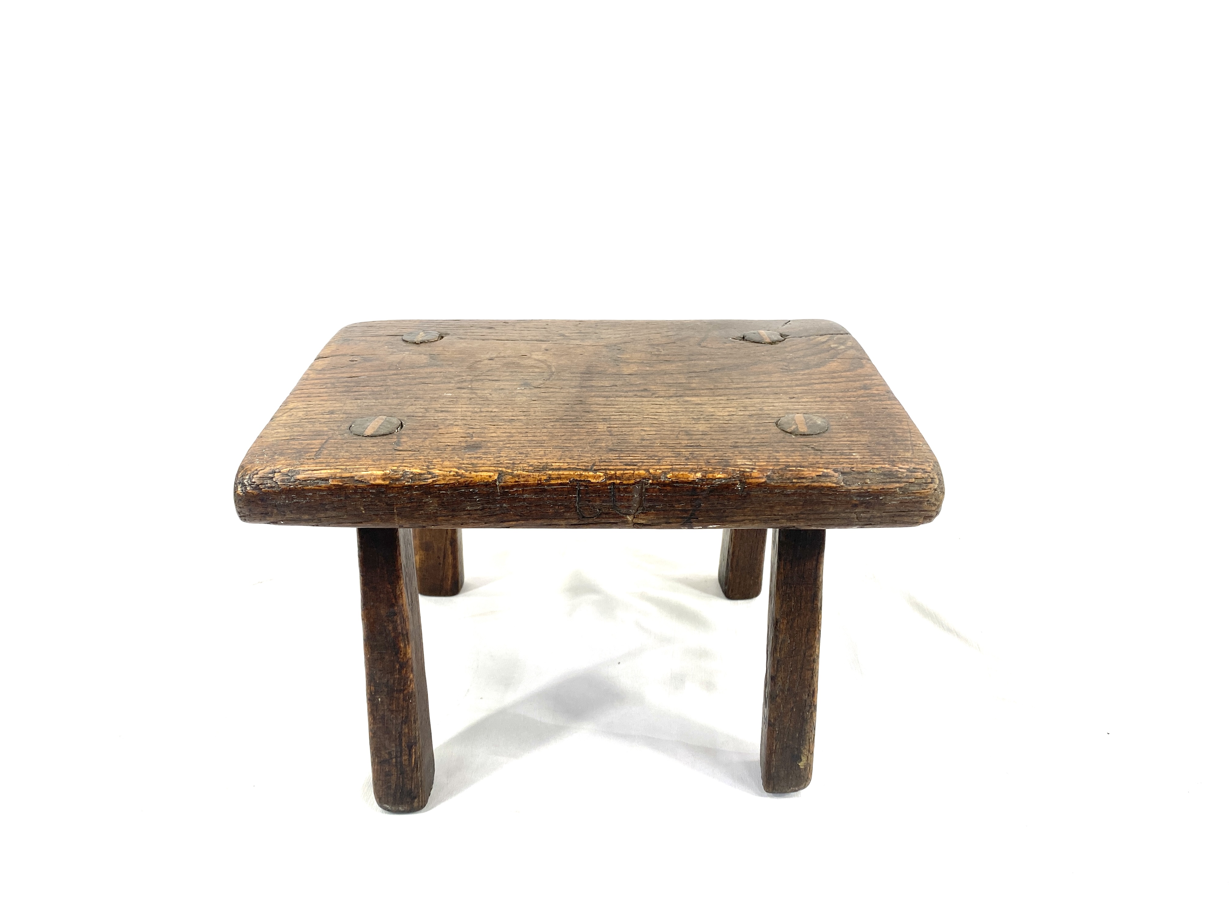 Low wood milking stool