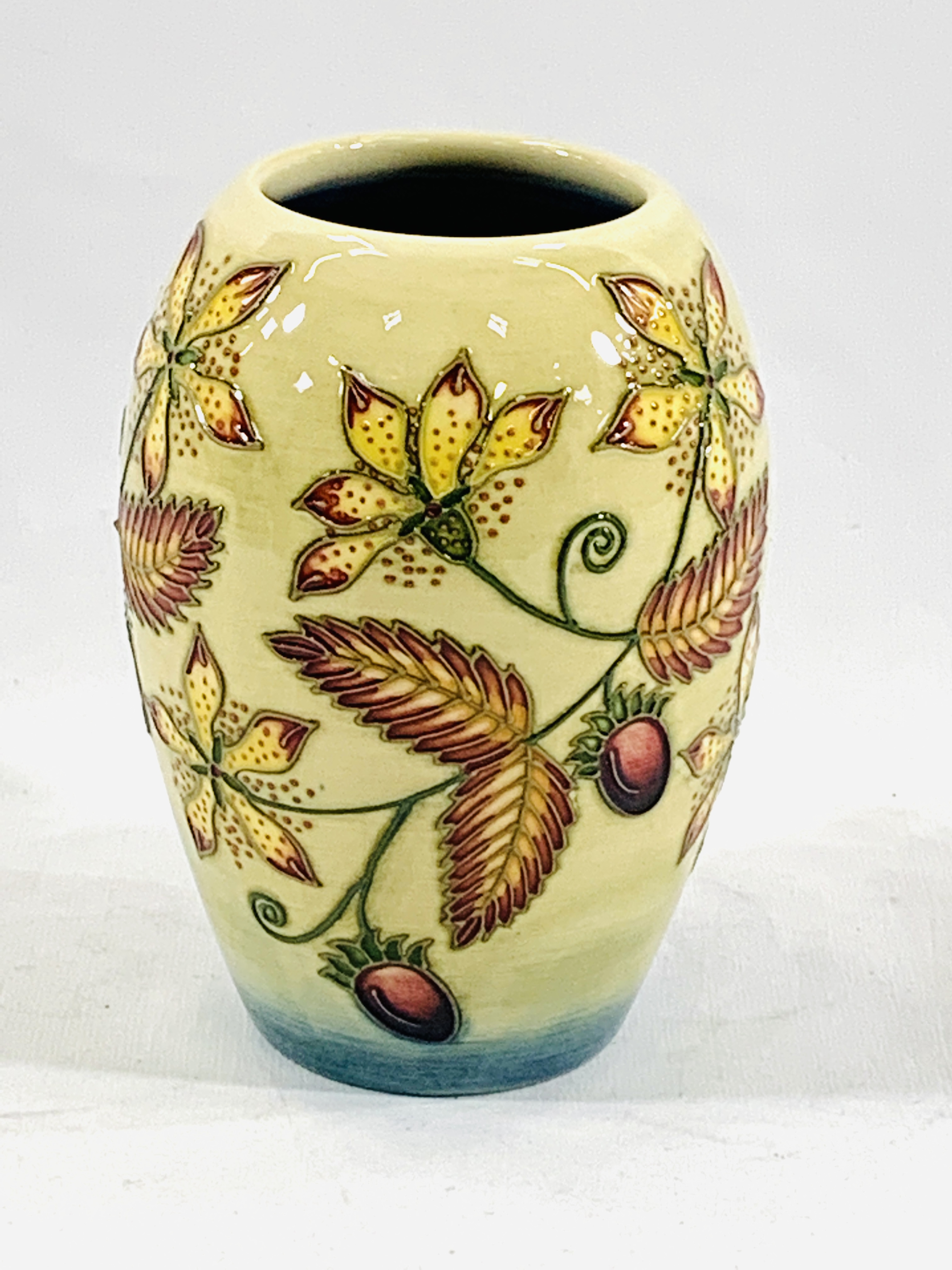 Boxed Moorcroft vase