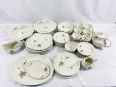 A Royal Doulton Tumbling Leaves part dinner service