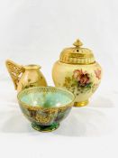 Three pieces of Royal Worcester