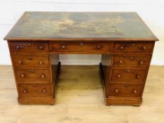 Mahogany pedestal desk