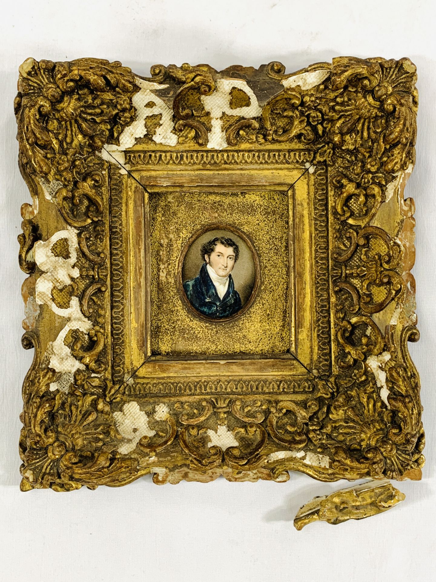 Portrait miniature in a gilt frame