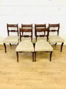 Set of six dining chairs