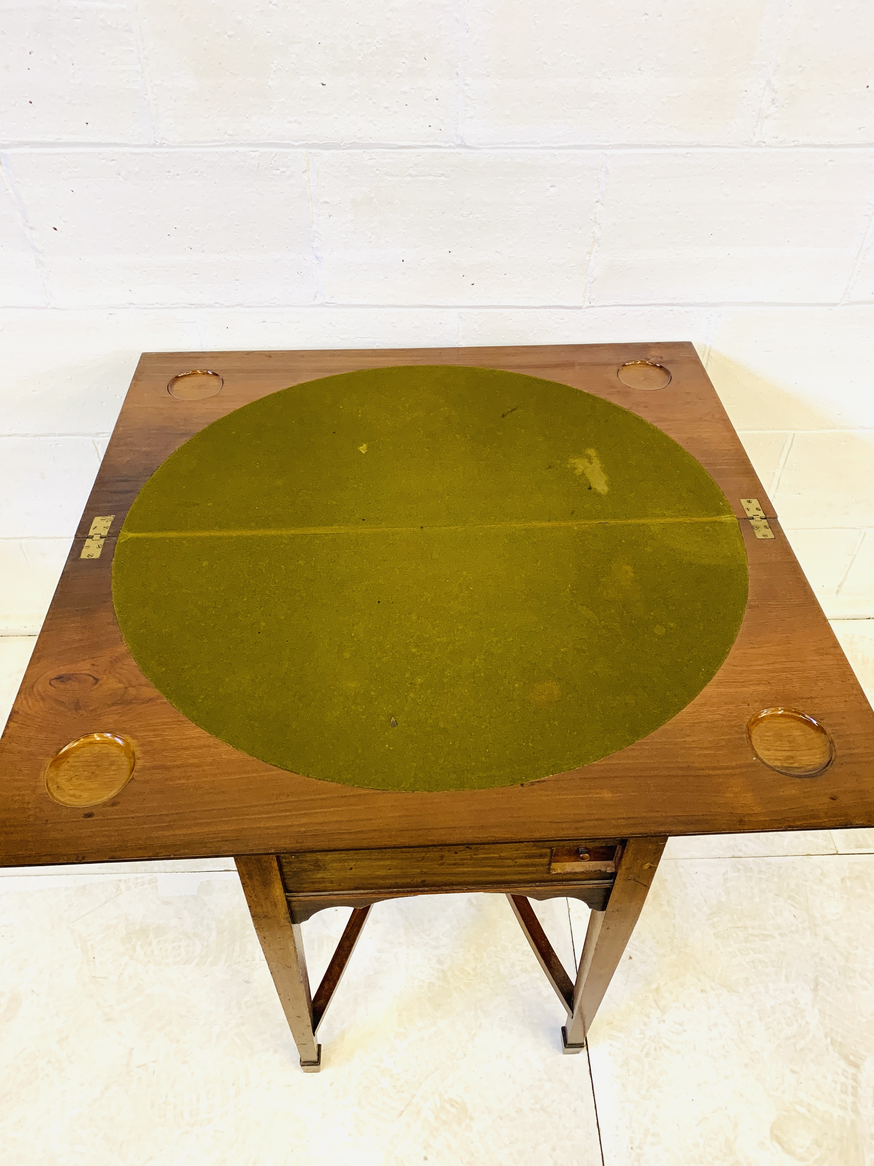 Mahogany writing table cum games table. - Image 2 of 7