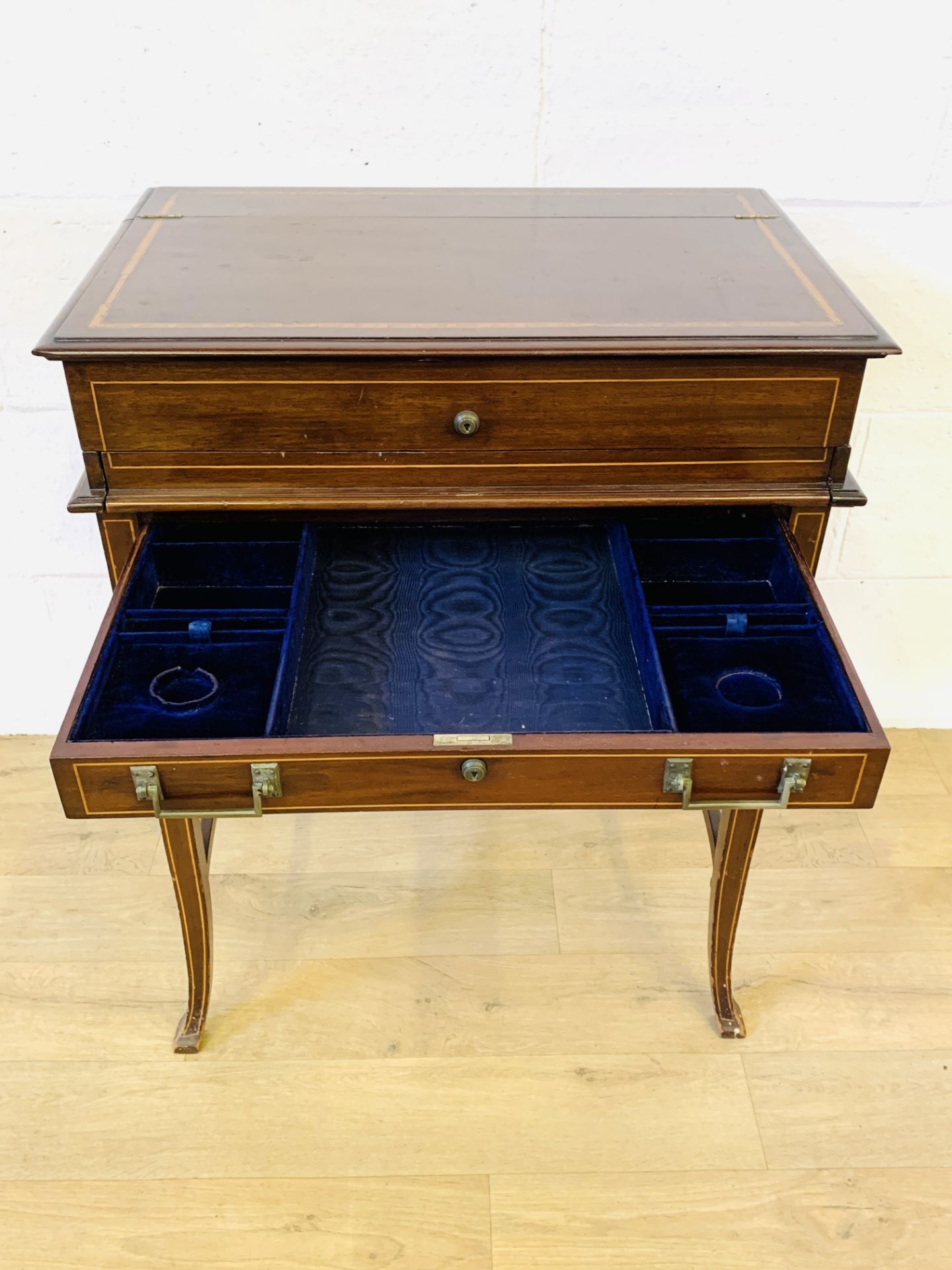 Edwardian mahogany fitted dressing table - Image 5 of 10