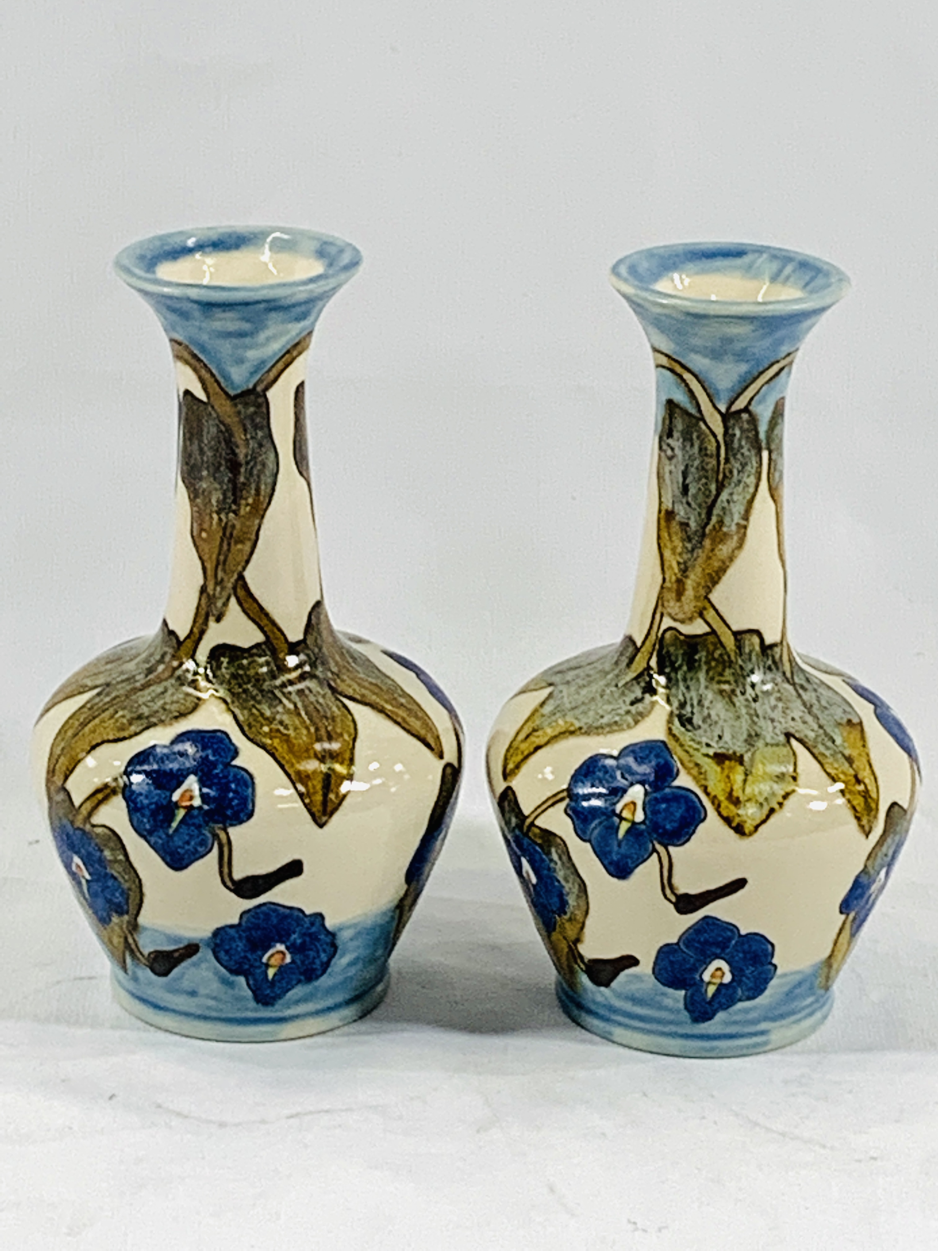 A pair of Cobridge vases