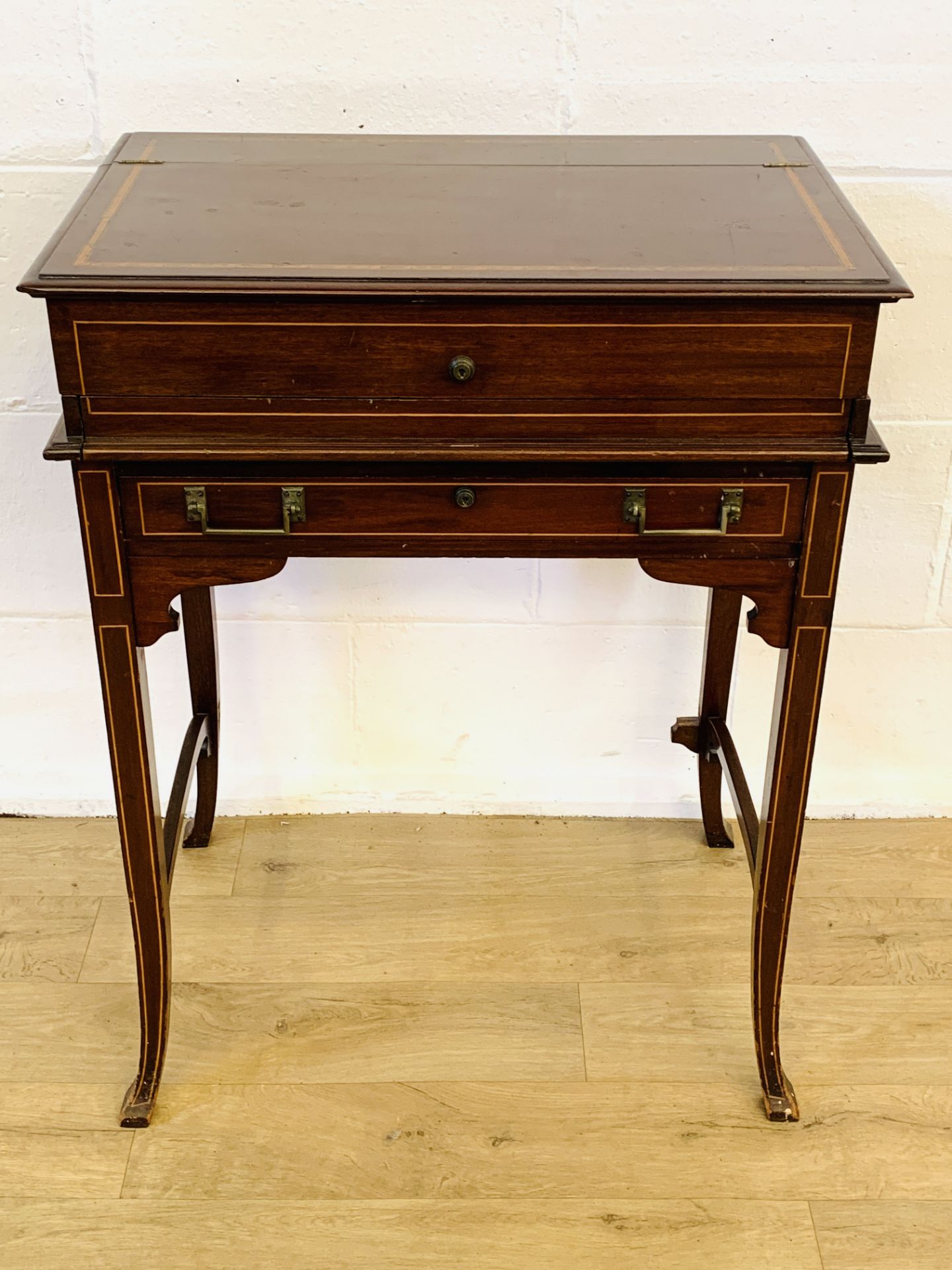 Edwardian mahogany fitted dressing table - Image 8 of 10