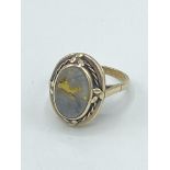 19th Century 9ct gold stone set ring