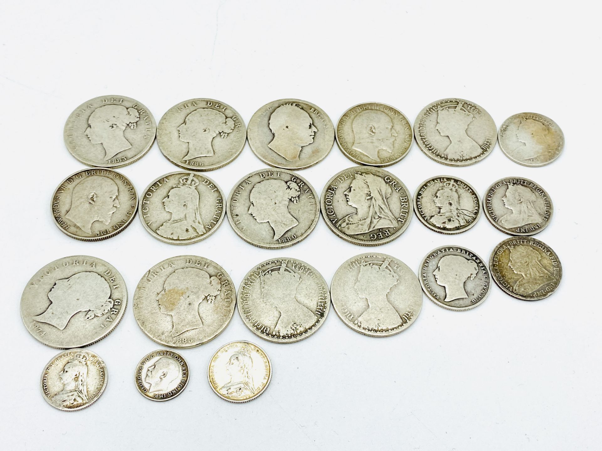 Collection of GB silver coins, mainly Victorian - Image 3 of 3