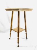 Antique glass ball and claw footed table