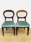 Pair of balloon back dining chairs