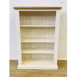 Painted pine bookcase
