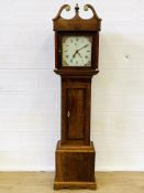 Oak longcase clock