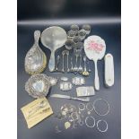 Collection of silver items