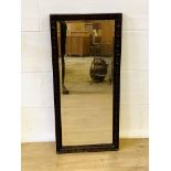 Oak framed wall mirror