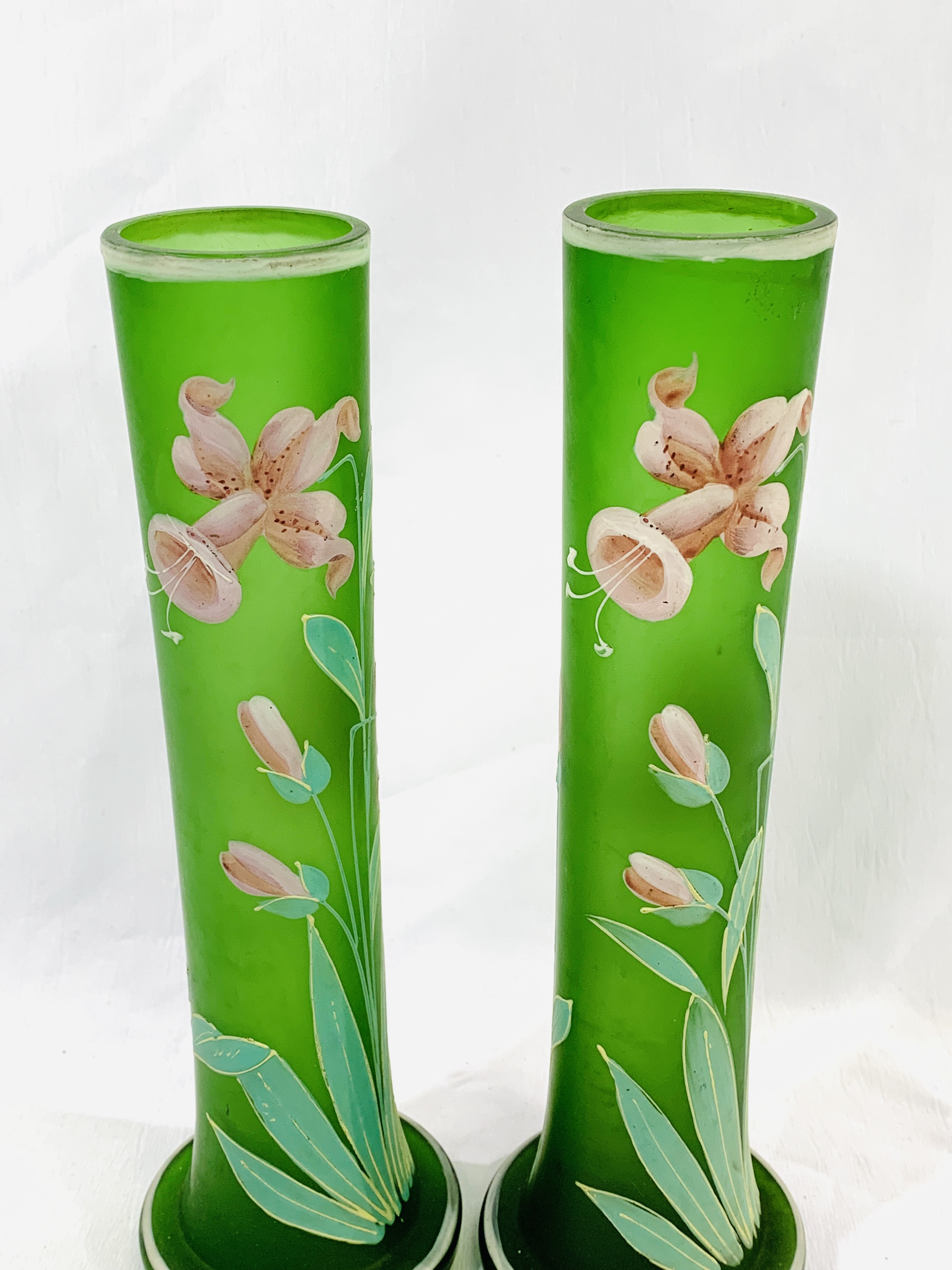 Two art nouveau glass vases - Image 5 of 5