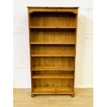 Pine open bookcase