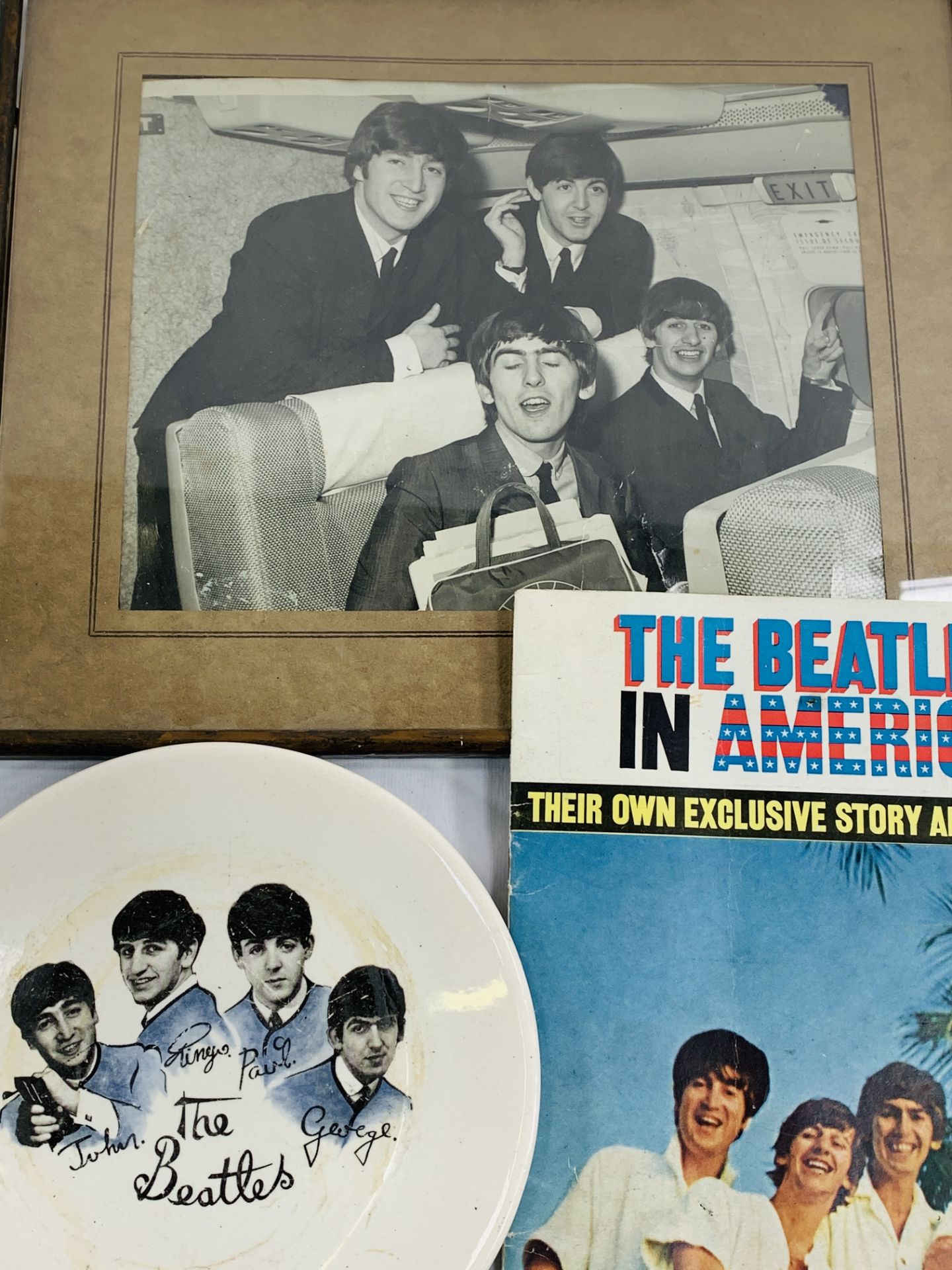 Beatles Hits EP, signed to reverse and a collection of Beatles memorabilia - Image 2 of 5