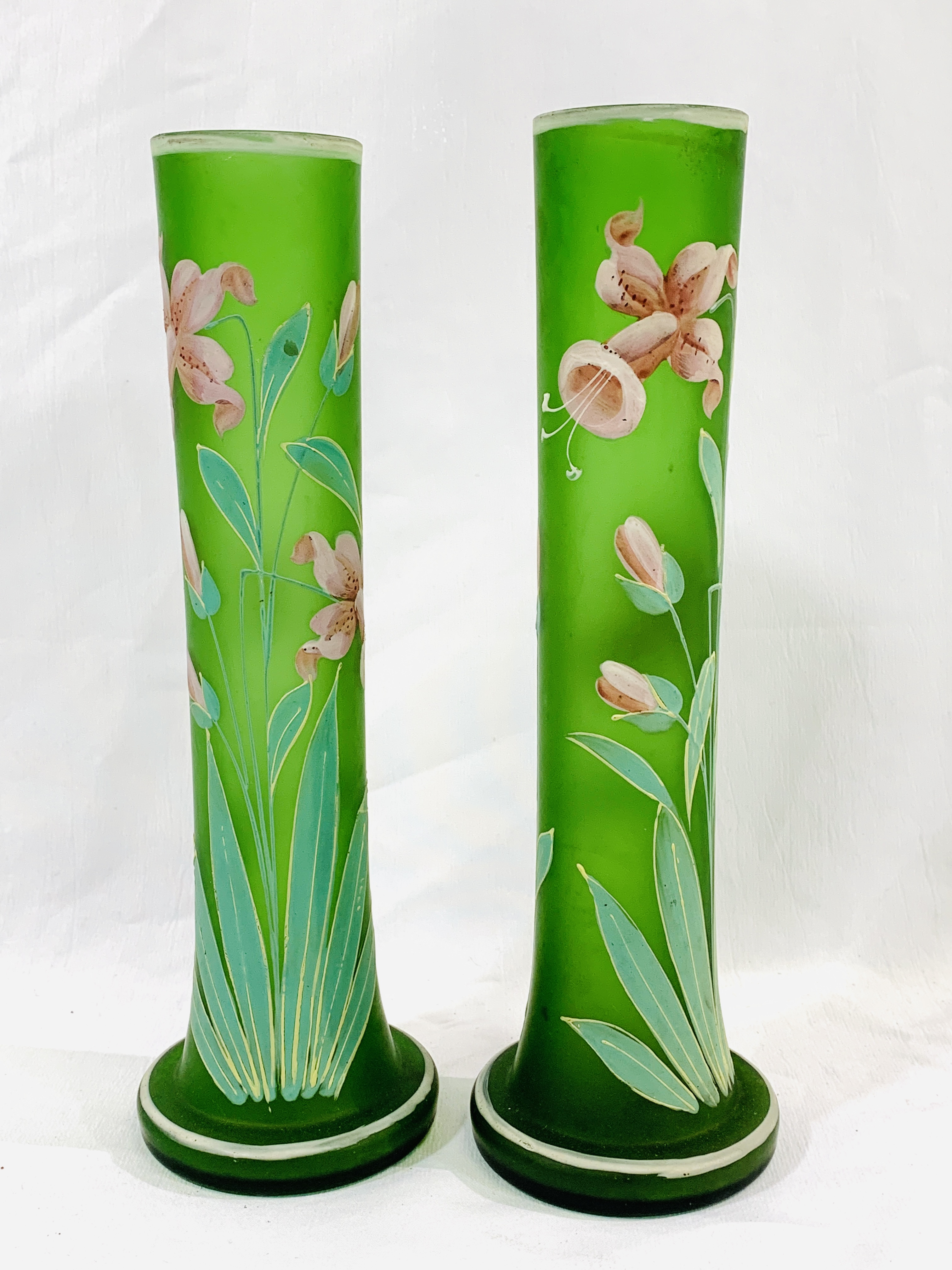 Two art nouveau glass vases - Image 3 of 5