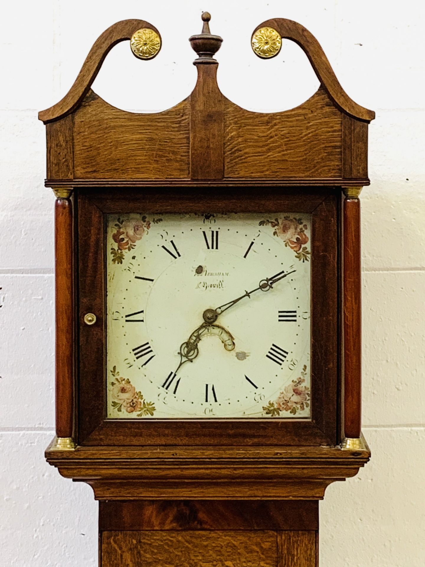 Oak longcase clock - Image 2 of 7