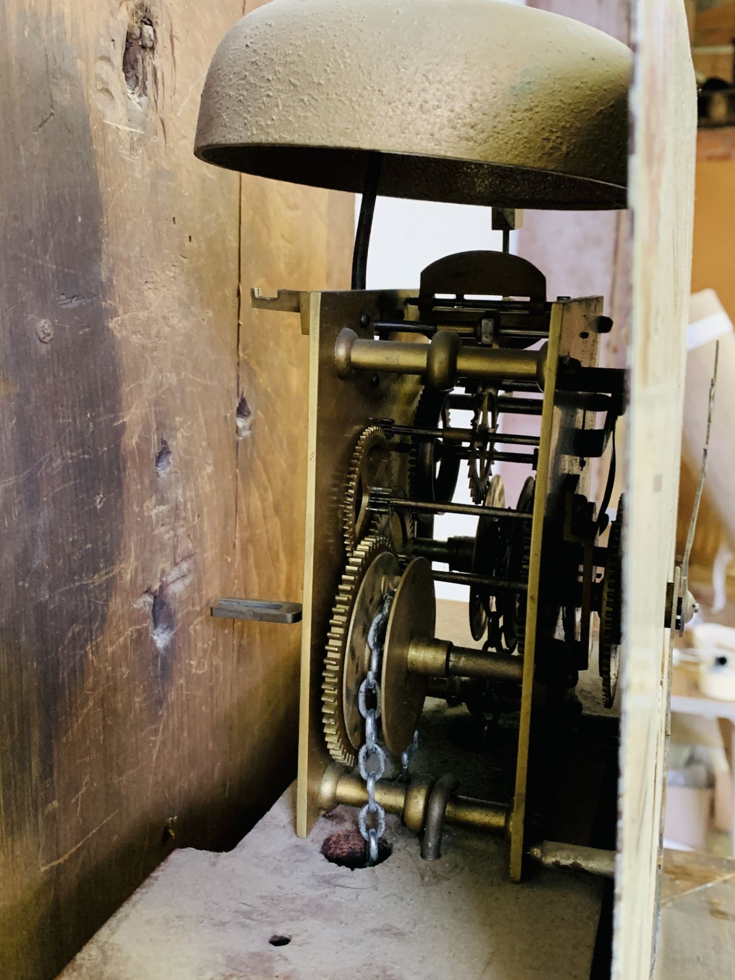 Oak longcase clock - Image 6 of 7