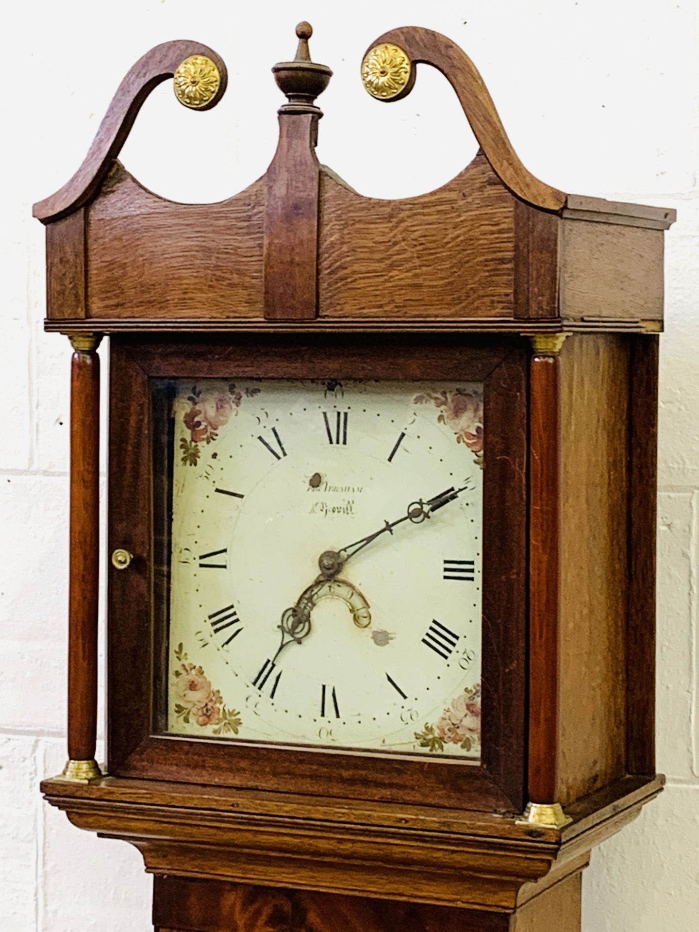 Oak longcase clock - Image 4 of 7