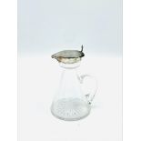Silver mounted glass whisky tot