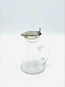 Silver mounted glass whisky tot