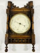 Oak mounted barometer