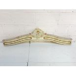 Decorative painted arched pediment