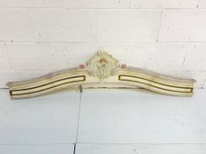 Decorative painted arched pediment