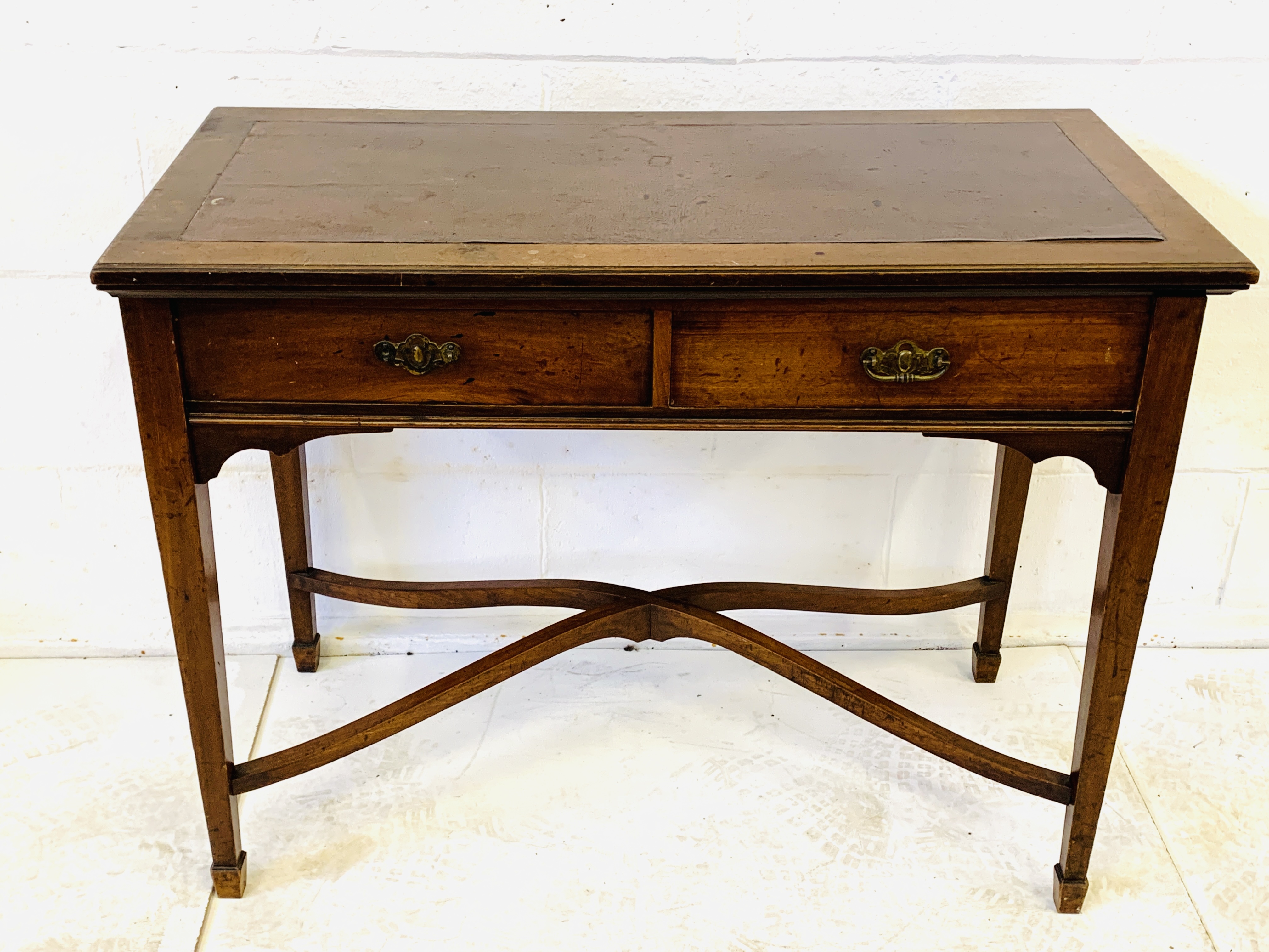 Mahogany writing table cum games table.