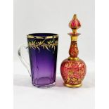 Two items of Bohemian glass