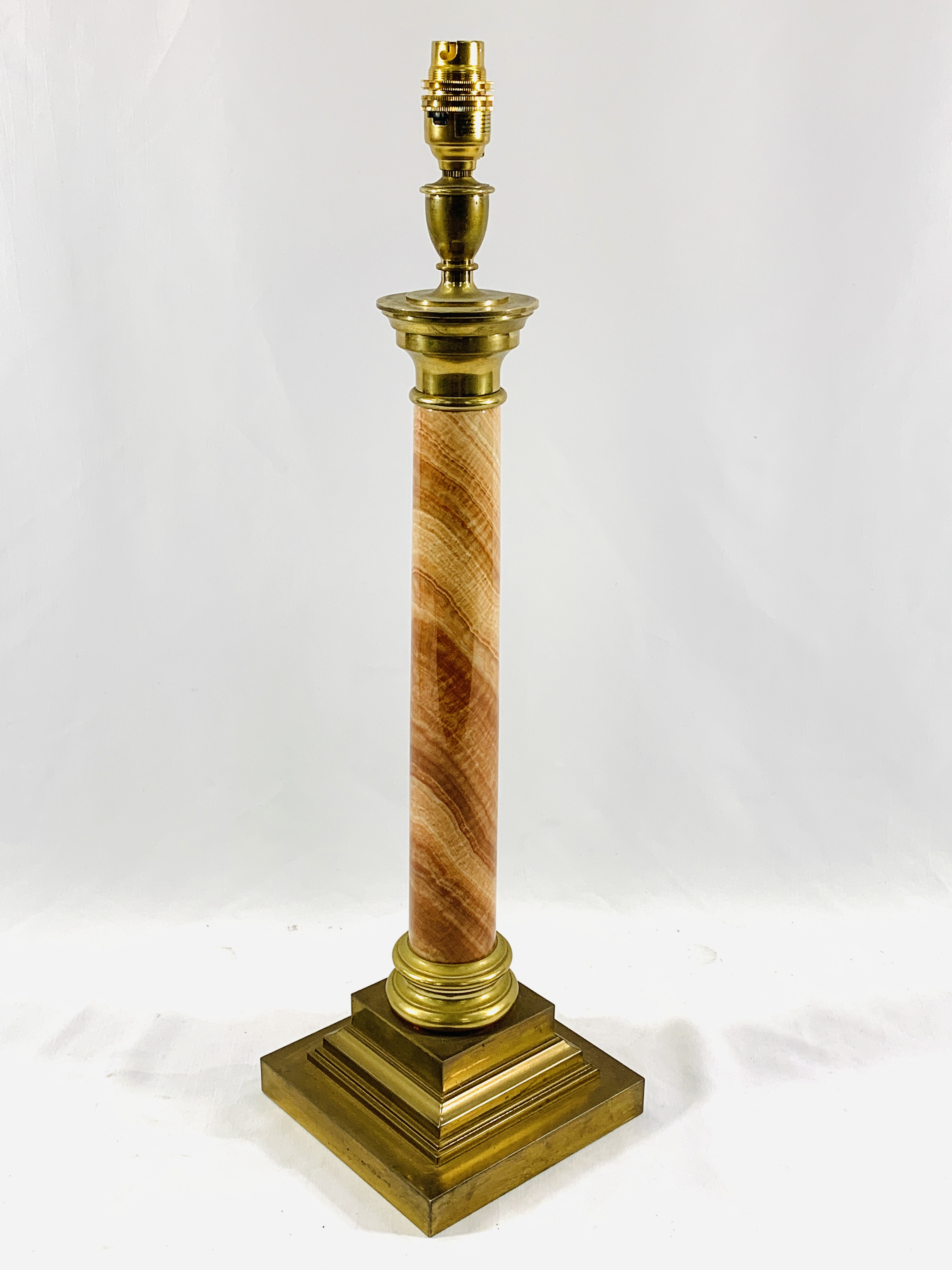 Marble column table lamp - Image 4 of 4