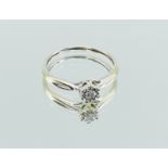 9ct white gold solitaire diamond ring