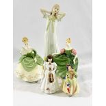 Five Royal Doulton figurines